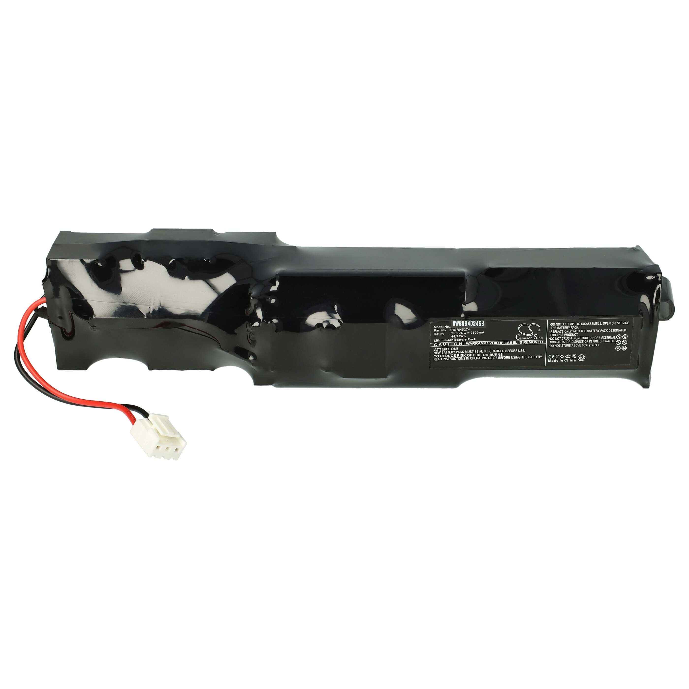 vhbw Akku passend für Rowenta Air Force Extreme RH8929WO / 2D0, Staubsauger-Akku Akku Li-Ion 2500 mAh (25,9 V, 1 St), Leistungsfähiger Austausch-Akku für Ihren Staubsauger