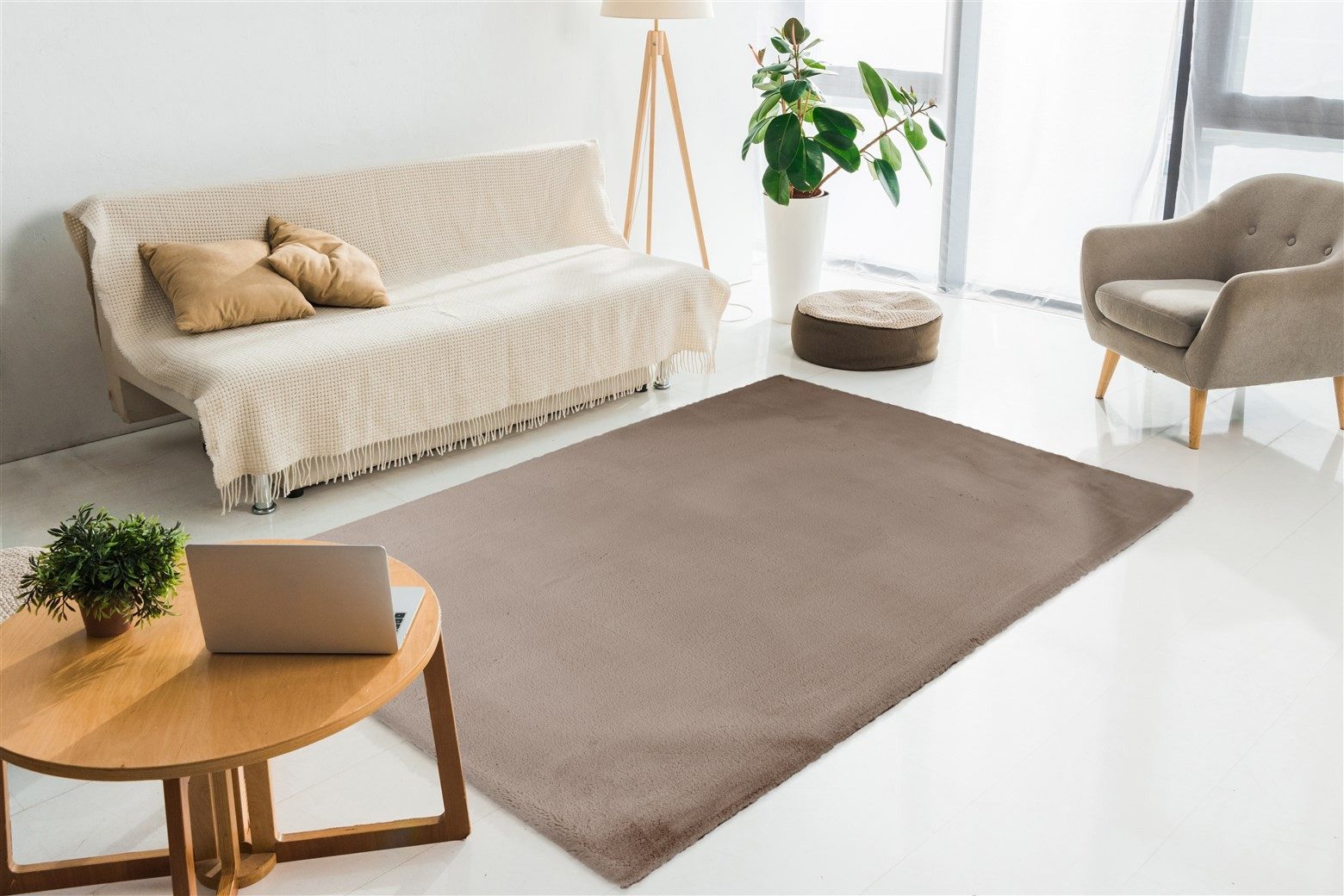 freiraum Teppich Rabbit Light, in Taupe, günstig online kaufen