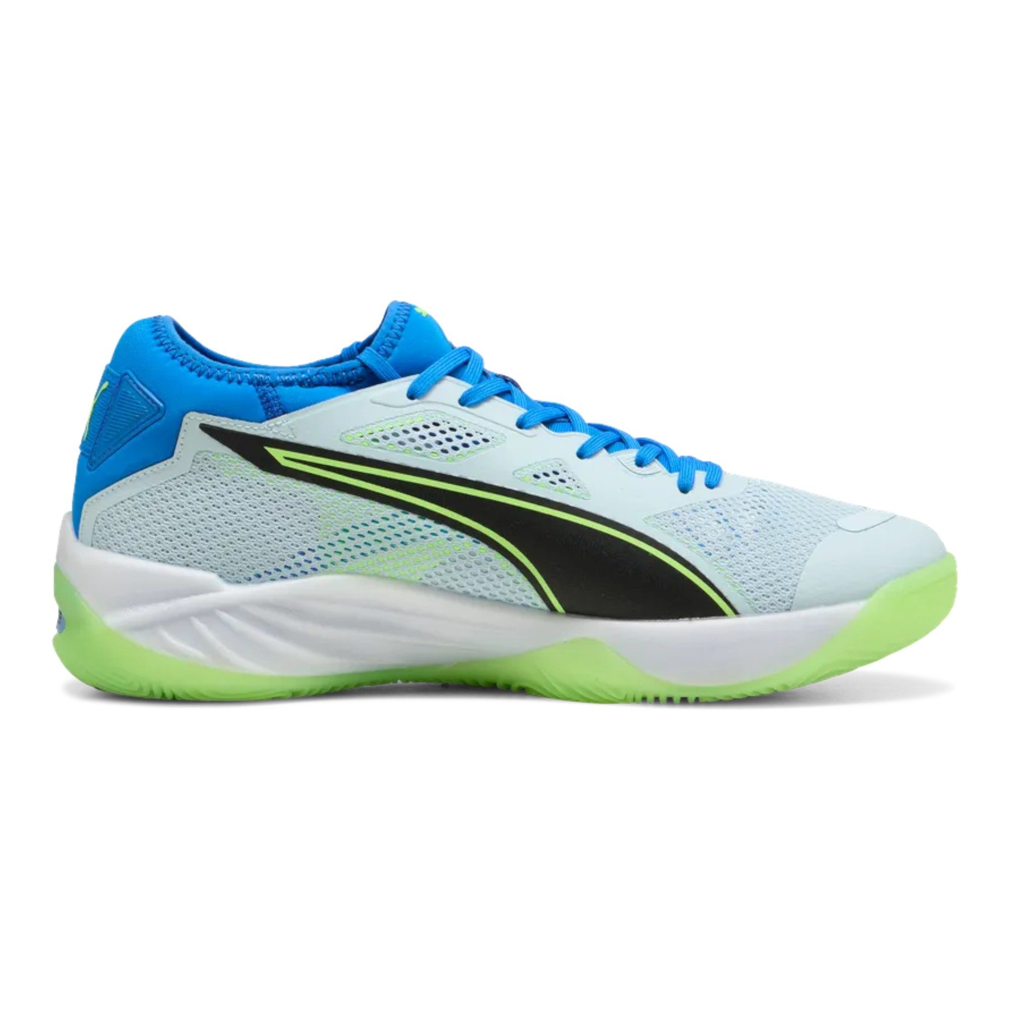 PUMA Hallen-Indoorschuhe Eliminate NITRO SQD 4 2026 blau/lime Herren Badmintonschuh