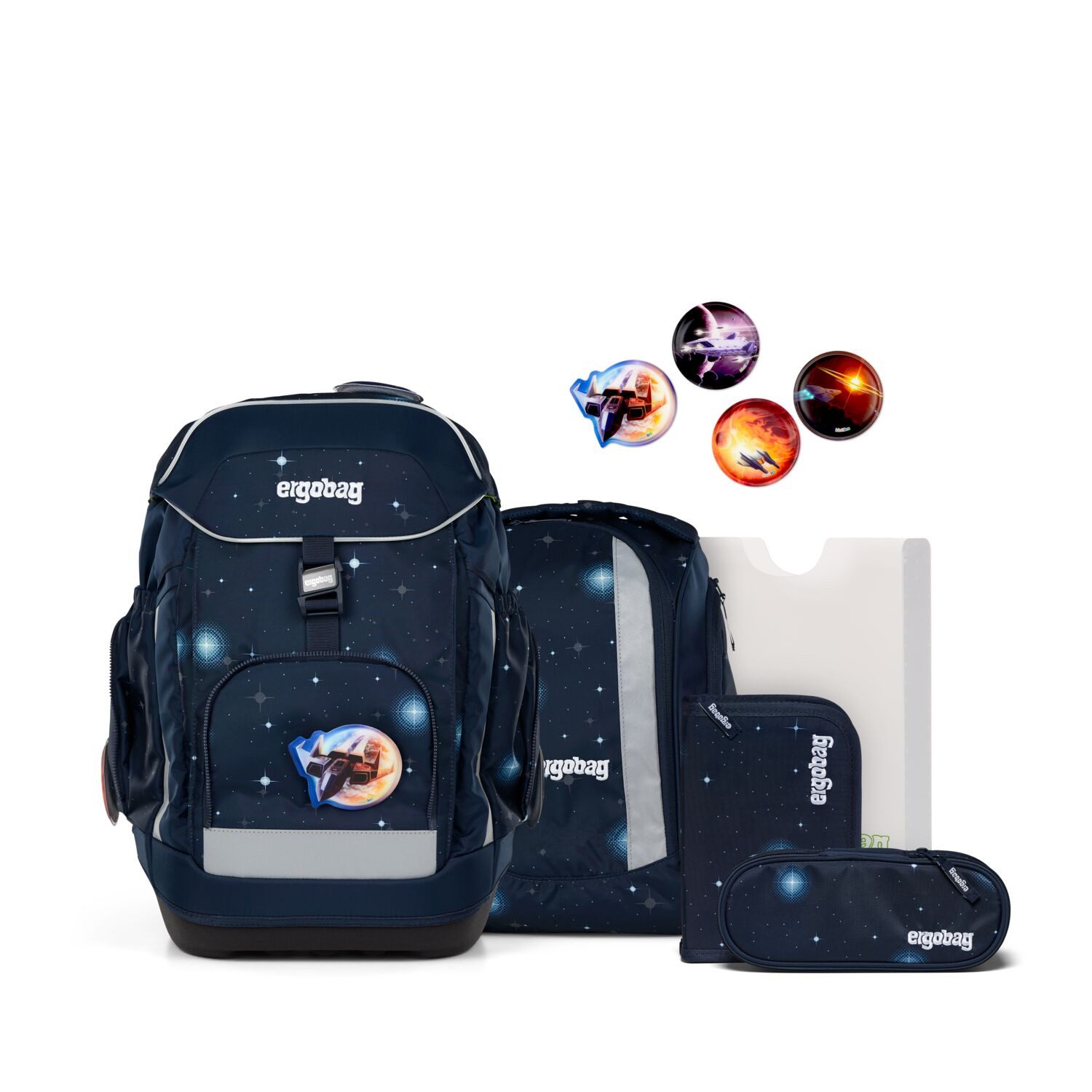 ergobag Schulranzen Schulranzen-Set MAXI KoBärnikus 6-teilig, 24/25 (6-teilig), ergonomisch, ab 1. Klasse, Your-Size-System
