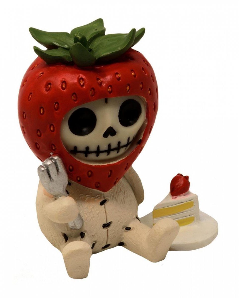 Horror-Shop Dekofigur Kleine - Figur Furrybones Strawberry Skelettfigur