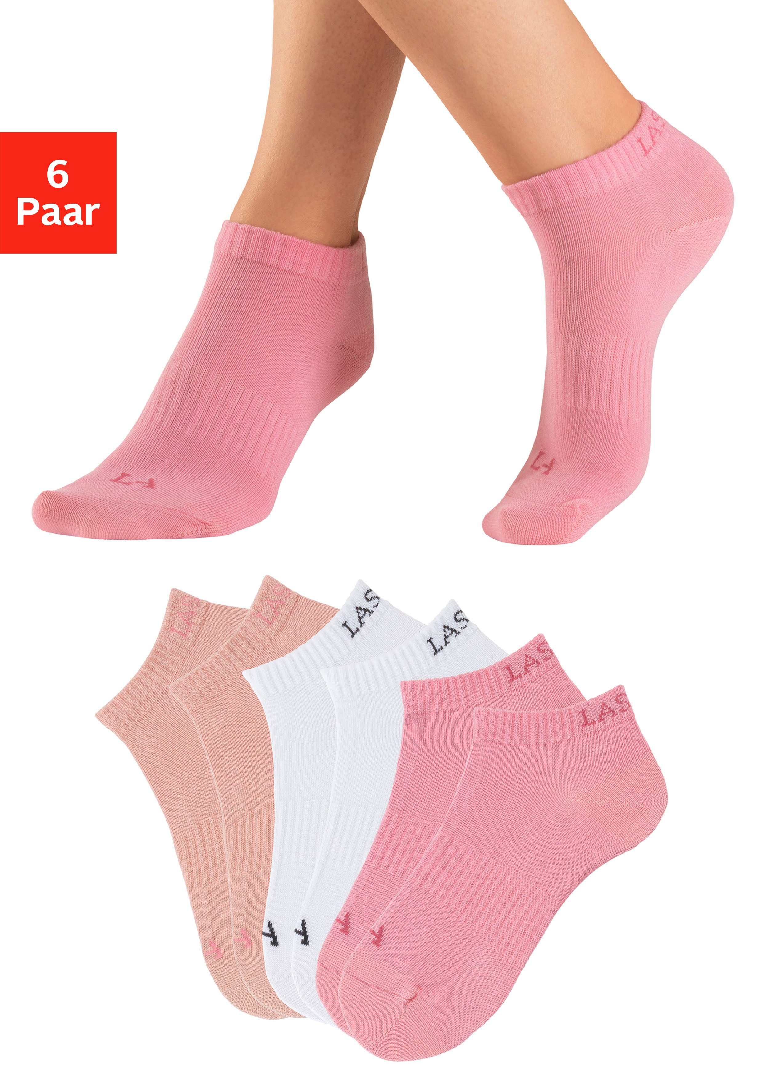 LASCANA ACTIVE Носки для кроссовок (Packung, 6-Paar) mit eingestricktem Marken Logo