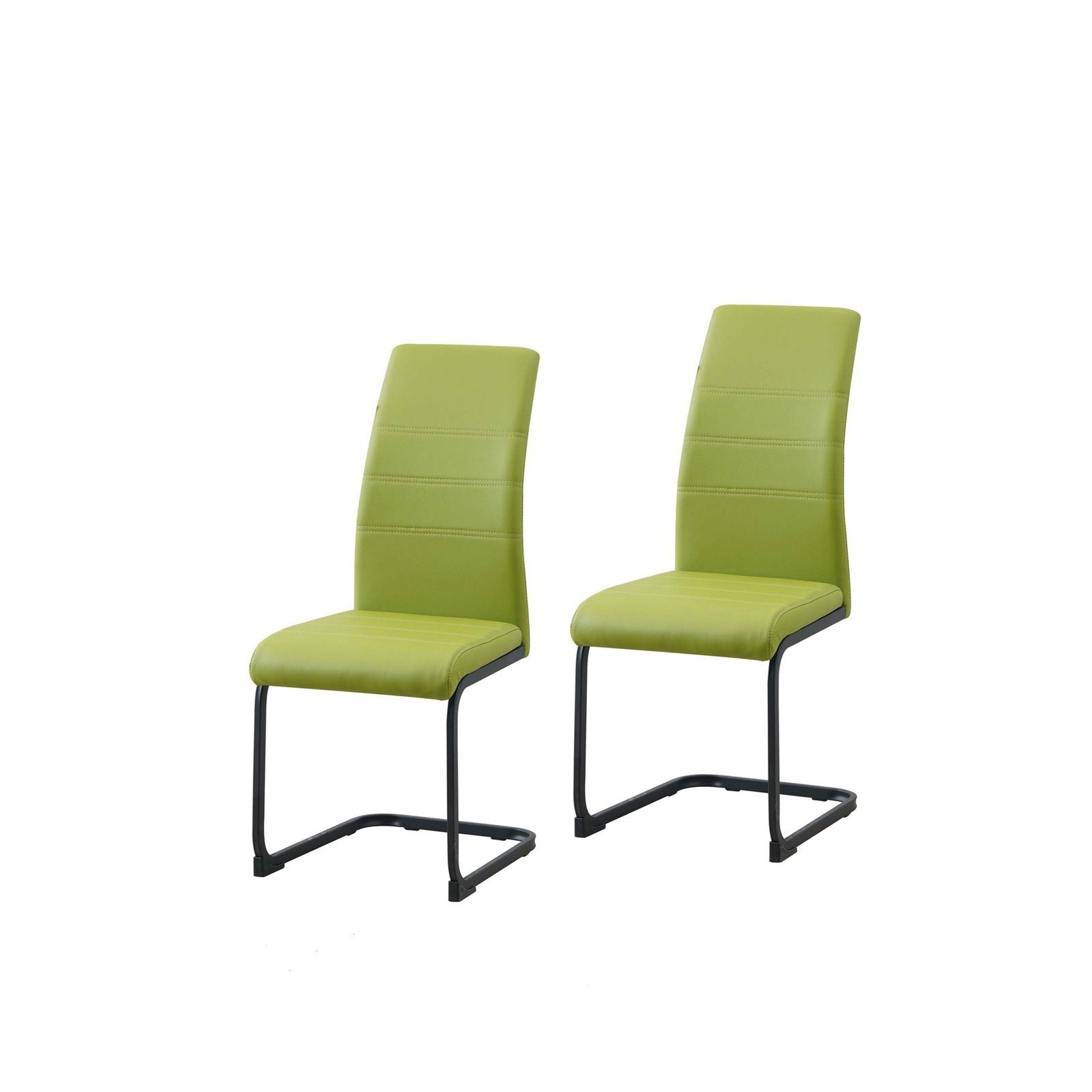 HTI-Living Freischwinger Schwingstuhl SallyP PU Grün (100% Polyurethan, 2 S günstig online kaufen