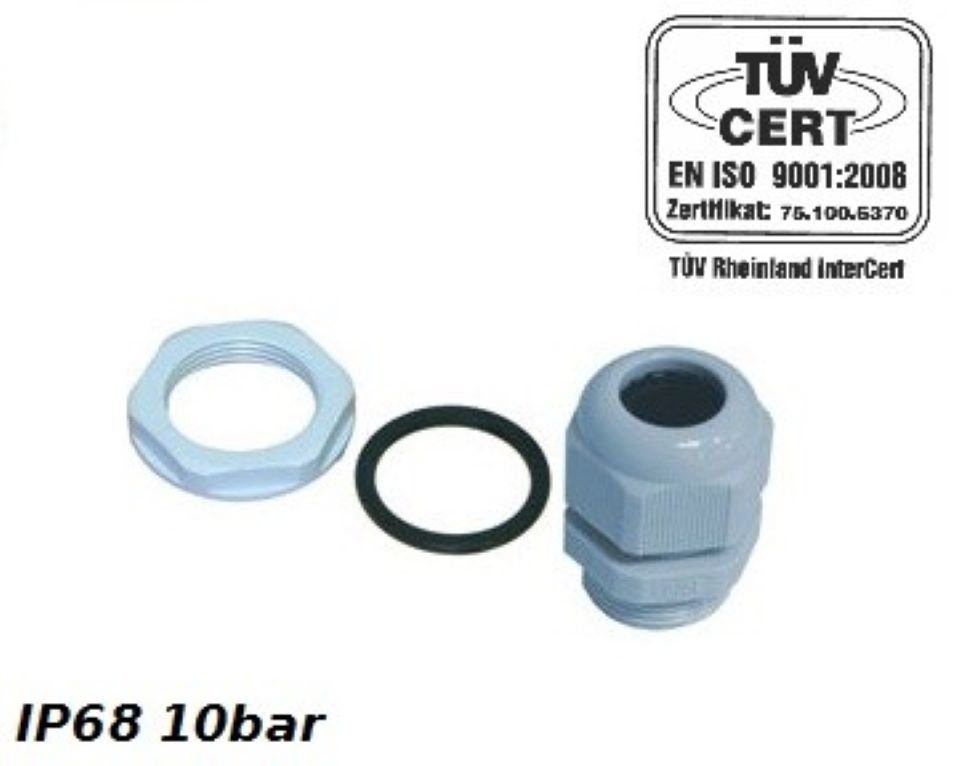Elektro-Plast 10bar 18-25mm Kabelverschraubung 1-tlg. PG29 IP68 Grau, Kabelverbinder-Sortiment