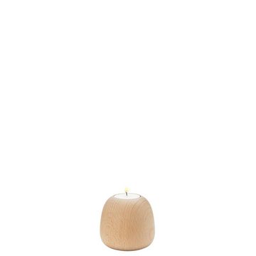 Stelton Kerzenständer Ora, 8 cm, Buchenholz, Kerzenhalter für Tafelkerze