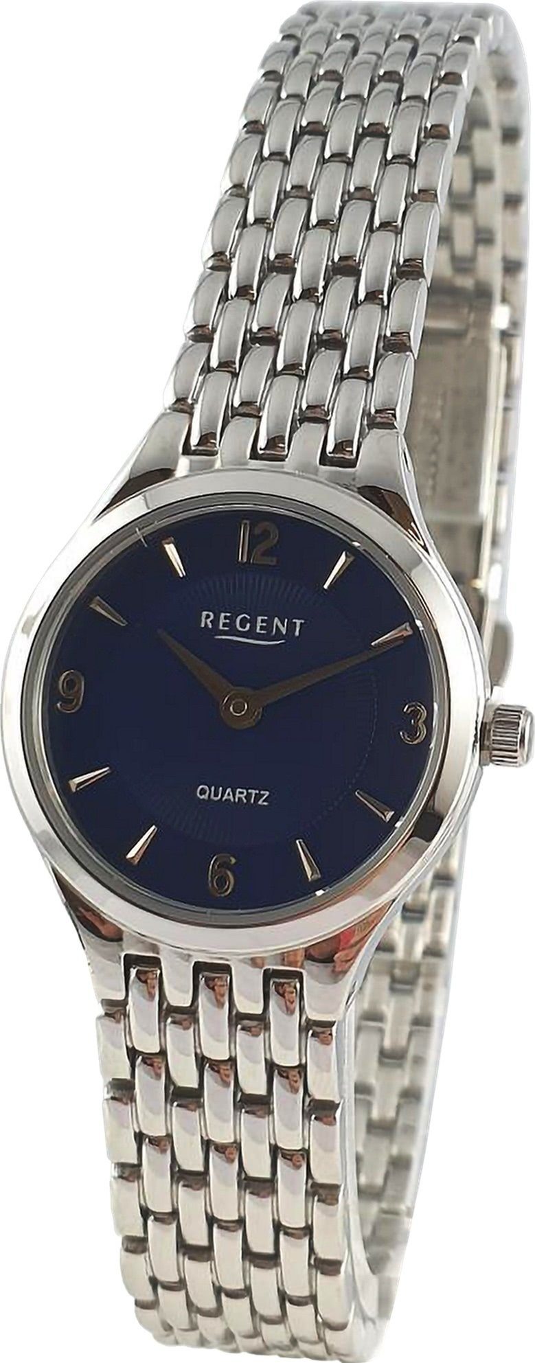 Damen extra groß Analog, Regent Quarzuhr Metallarmband Damen Armbanduhr Armbanduhr Regent rund, (ca. 23mm),