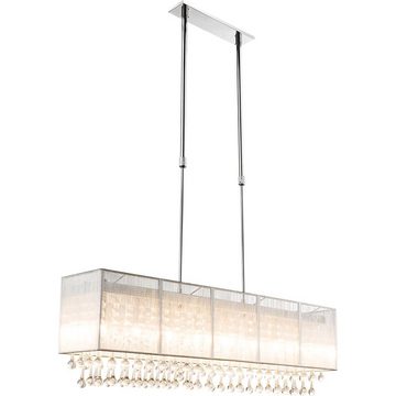 etc-shop LED Pendelleuchte, Leuchtmittel inklusive, Warmweiß, Pendellampe Esstischleuchte Hängelampe höhenverstellbar Kristalle LED