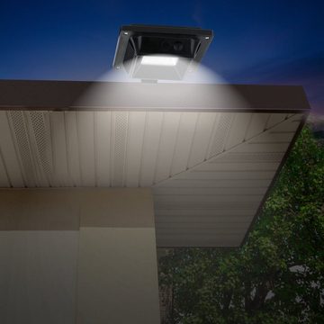 Coisini LED Dachrinnenleuchte 4Stk.40LEDs Dachrinnen Solarleuchten Wegeleuchte für Haus, Zaun