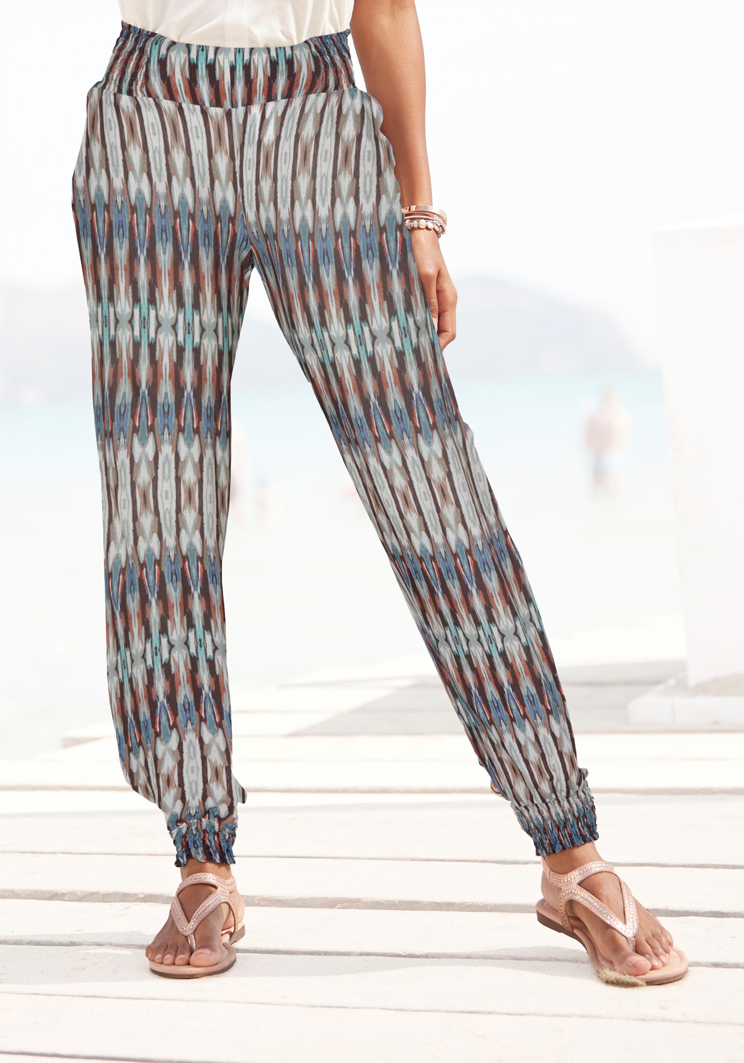 Vivance Jerseyhose, mit Ethnoprint und Taschen, lockere Schlupfhose, Sommer günstig online kaufen