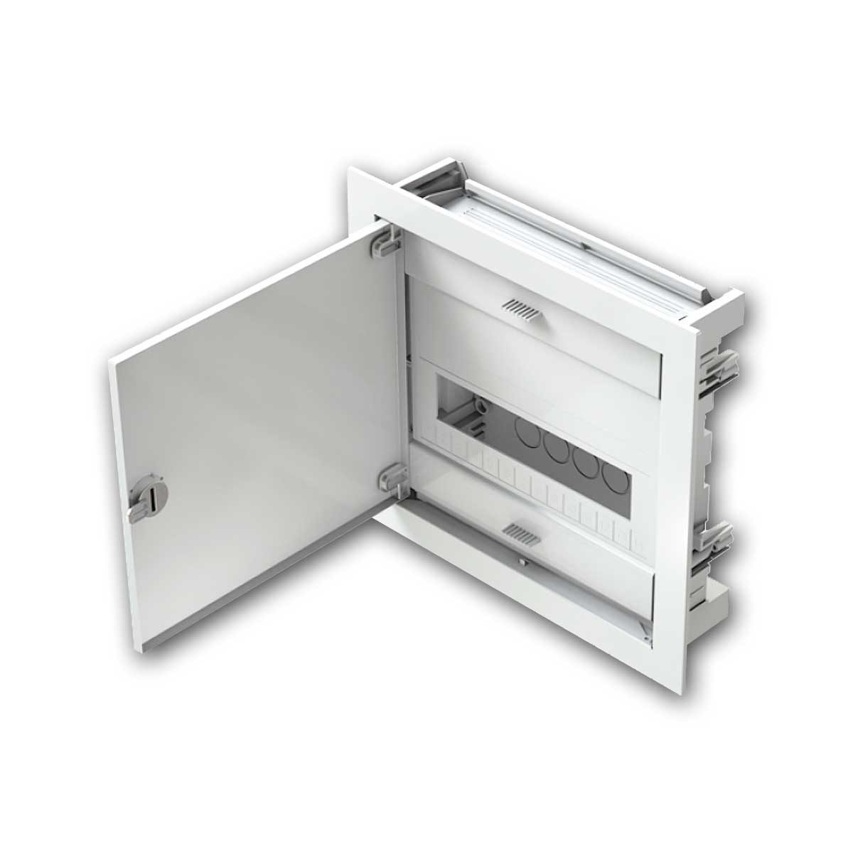 TEM Stromverteiler Verteilerkasten MO12+2 1-reihig, unterputz Ziegel