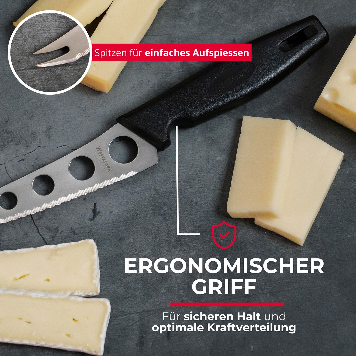 WESTMARK Käsemesser / Profi-Käseschneider, Klingenmaß: 13,5 cm, Länge: 25 cm