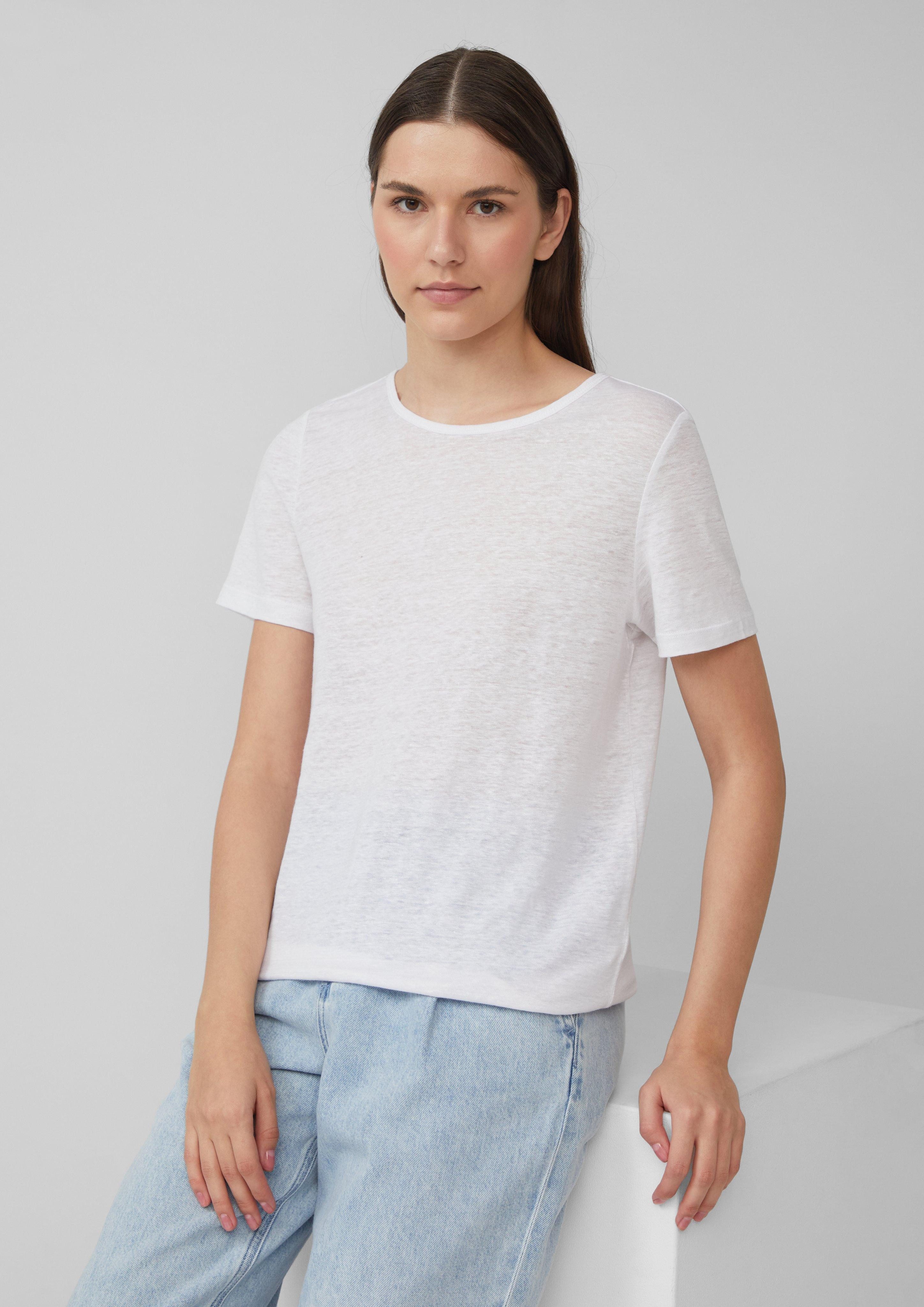 s.Oliver Kurzarmshirt Jersey-T-Shirt aus Leinen günstig online kaufen