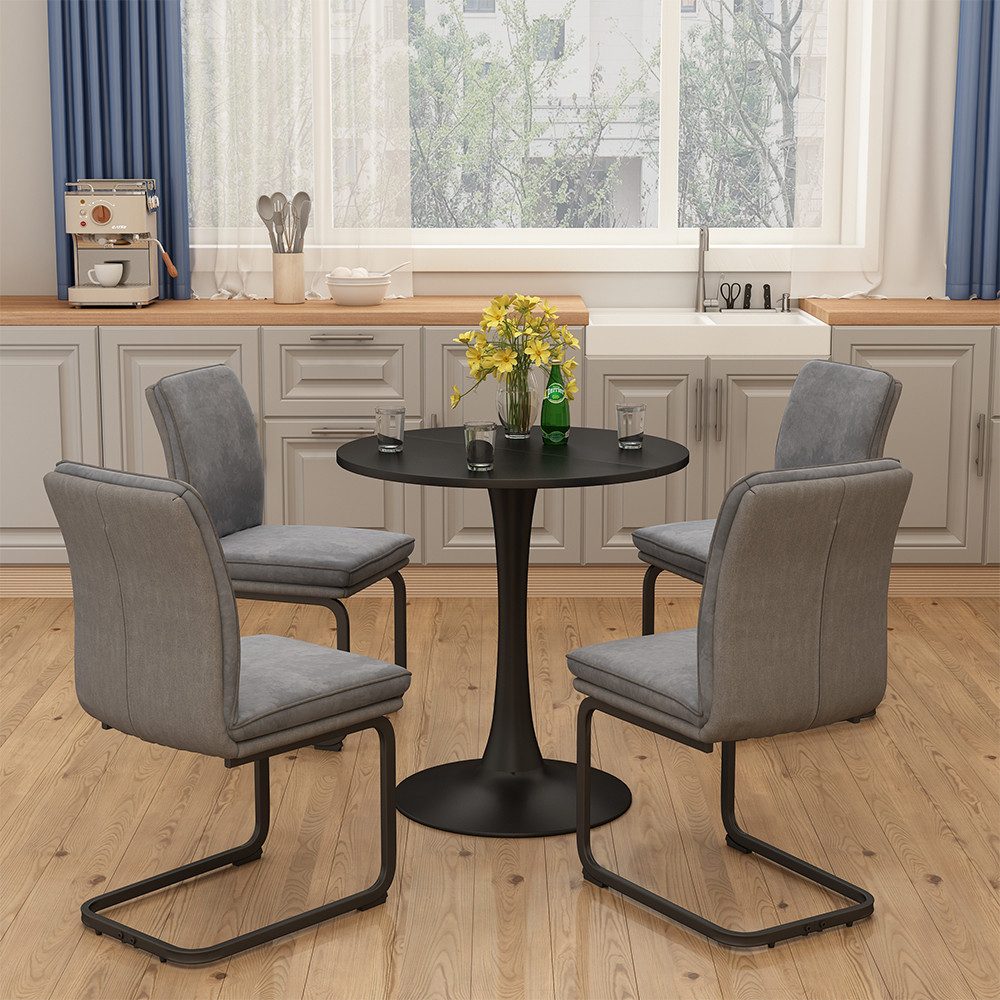 Vicco Esstisch Carl, Schwarz, 70 x 70 cm (1-St)