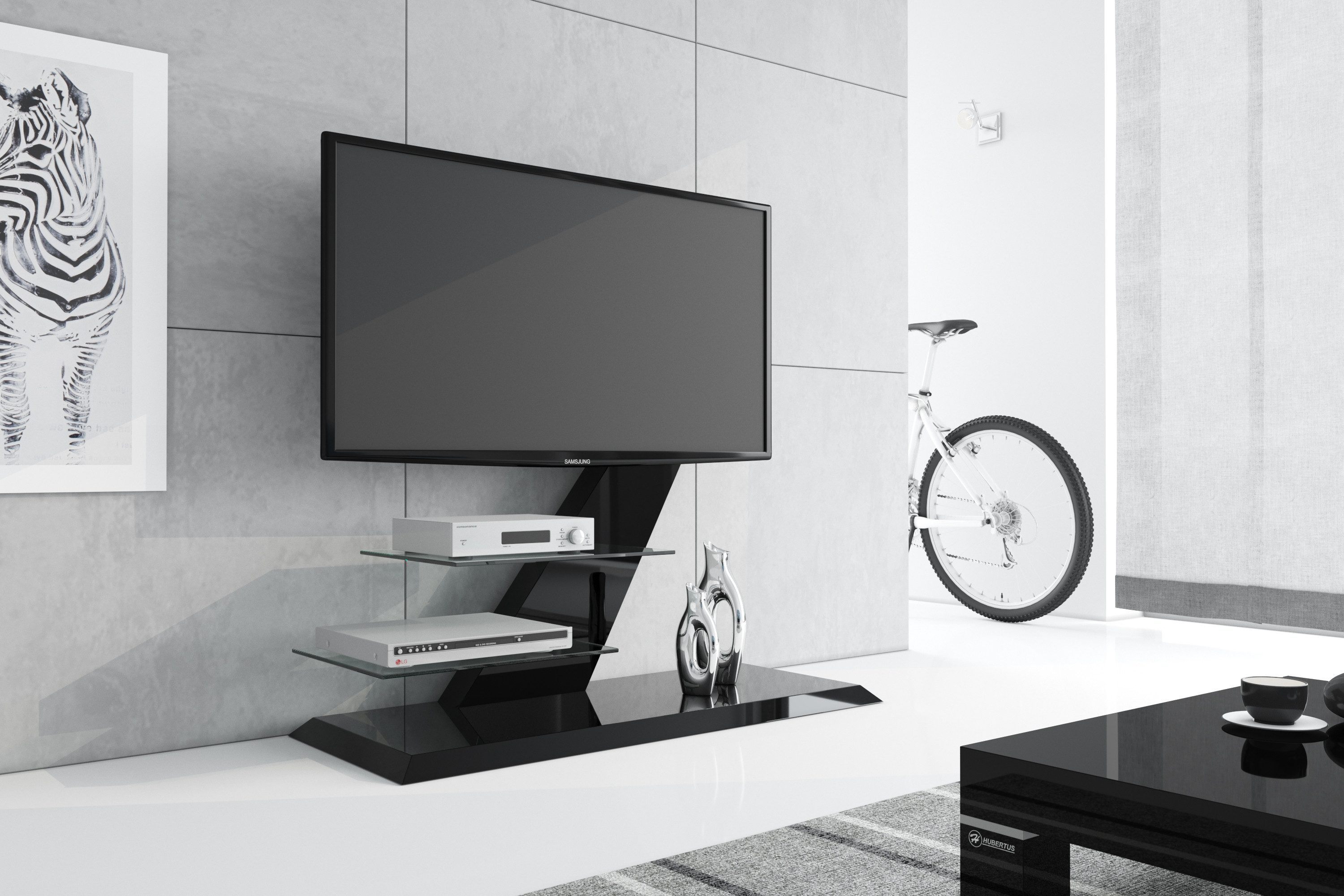 designimpex TV-Rack TV Schrank HZ-111 Hochglanz günstig online kaufen