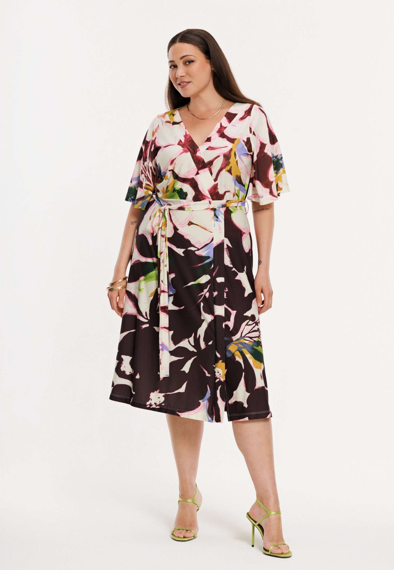 YOEK A-Linien-Kleid Damen Kleid mit Druck Bio-Baumwolle