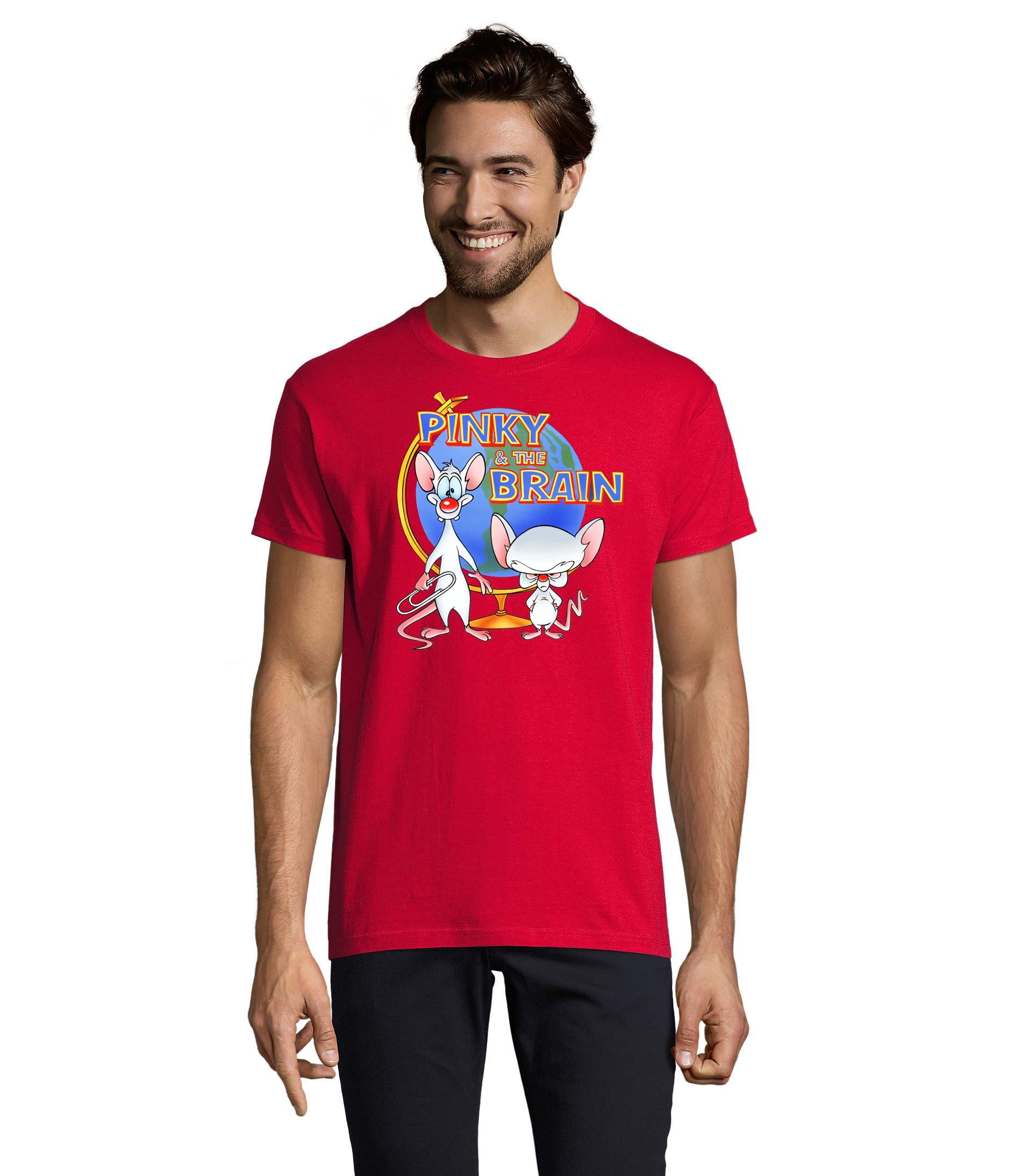 Blondie & Brownie T-Shirt Herren Pinky and the Brain Comic Cartoon Weltherrschaft | T-Shirts