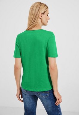 Cecil T-Shirt Cecil Unifarbendes Basic T-Shirt in Fresh Green (1-tlg) Nicht Vorhanden