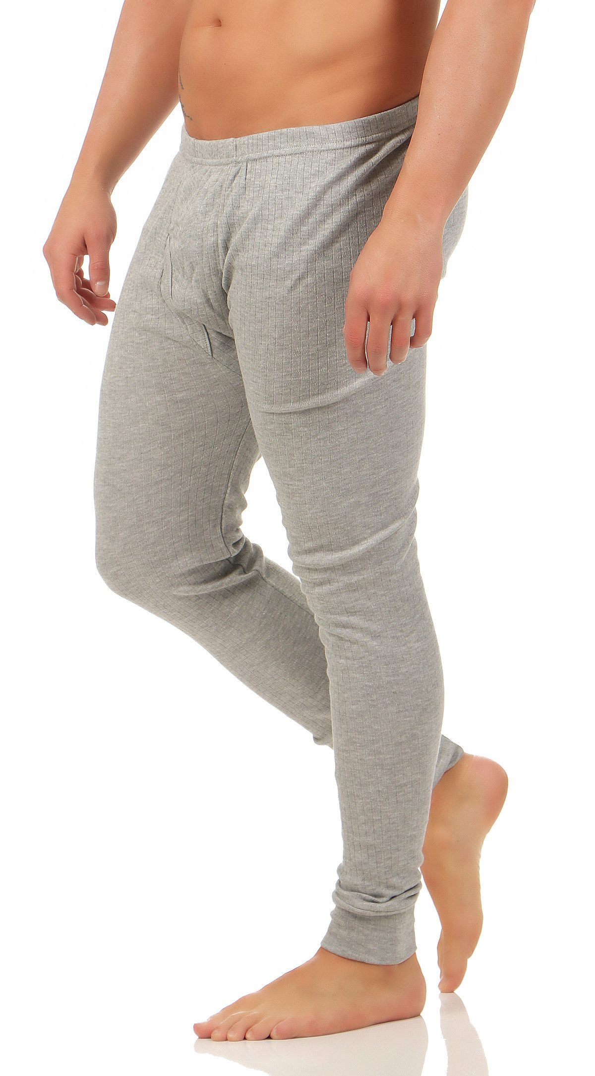 CLEO STYLE Thermoleggings Herren Thermo Leggings CL 4034 Hellgrau 9/ 3XL günstig online kaufen