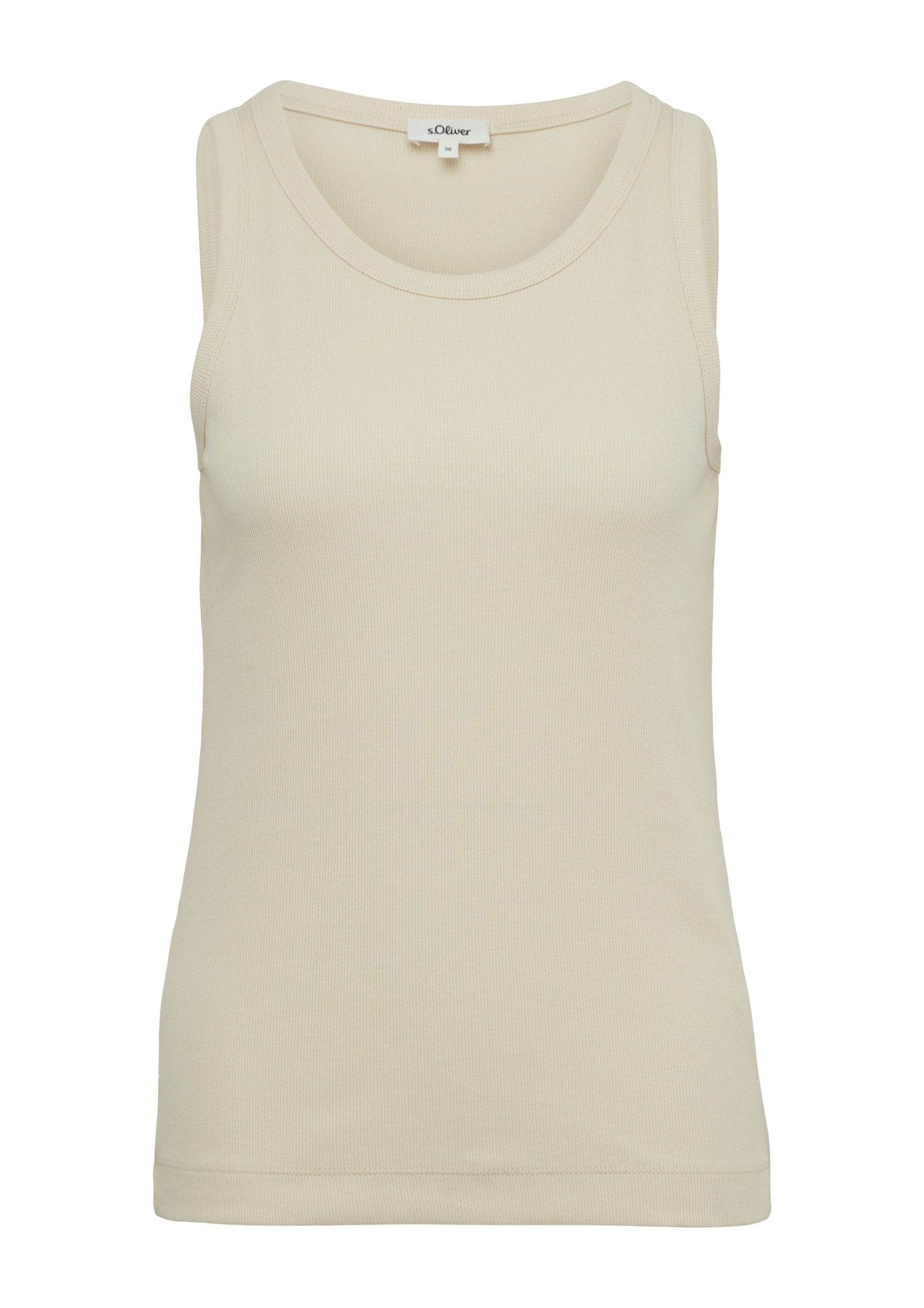 s.Oliver Shirttop - Damen-Top im Slim Fit mit Rippstruktur günstig online kaufen