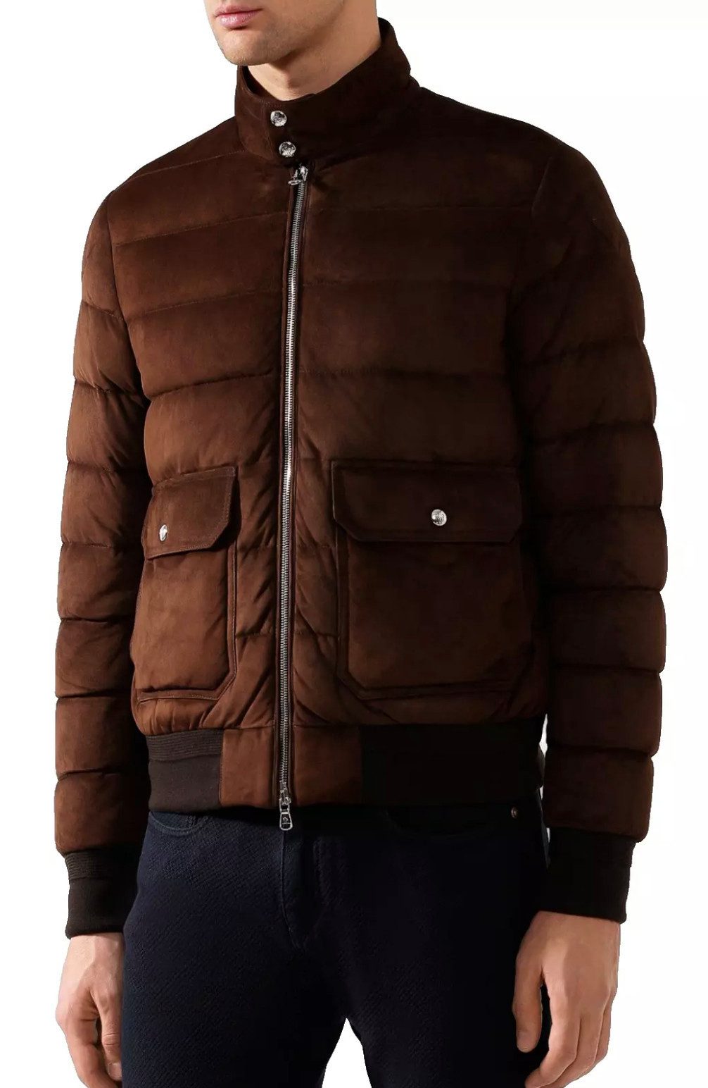 MONCLER Bomberjacke Gibran Leder-Suede Daunenjacke Funktionalität und Eleganz in einer weichen, wasserfesten Wildleder