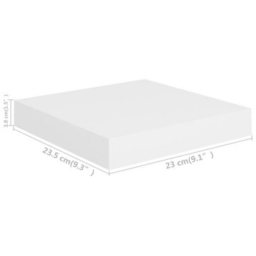 furnicato Wandregal Schweberegal Weiß 23x23,5x3,8 cm MDF