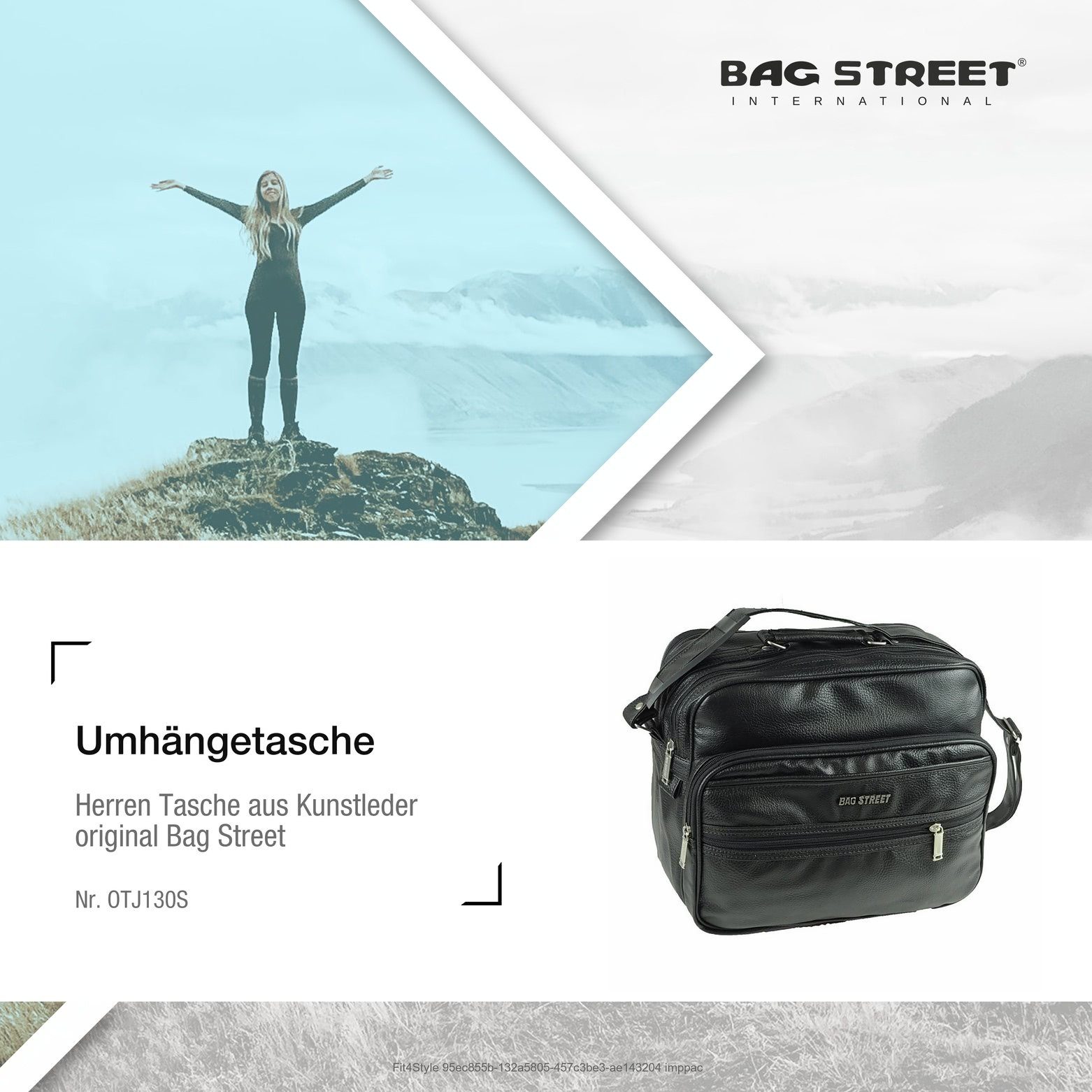 BAG STREET Flugumhänger Bag Street Herren Umhängetasche Tasche (Umhängetasche), Herren Tasche in schwarz, ca. 35cm Breite