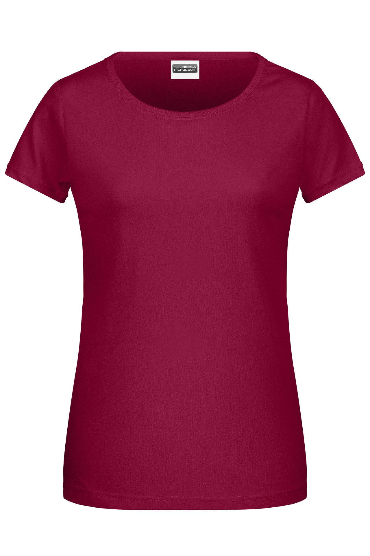 James & Nicholson T-Shirt Doppelpack leicht tailliertes klassisches Damen basic T-Shirt 8007 (Doppelpack, 2er-Pack) 100% gekämmte, ringesponnene BIO-Baumwolle – Bild 5 von 5