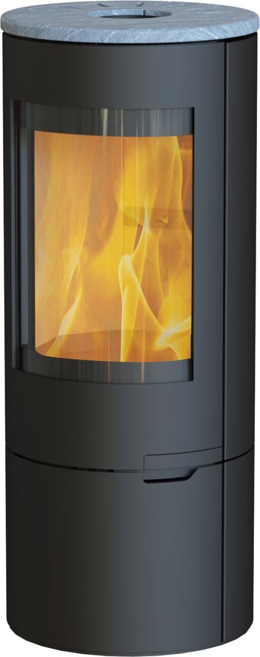 Thermia Kaminofen Thermia Kaminofen Föhn Naturstein Stahl schwarz, 7