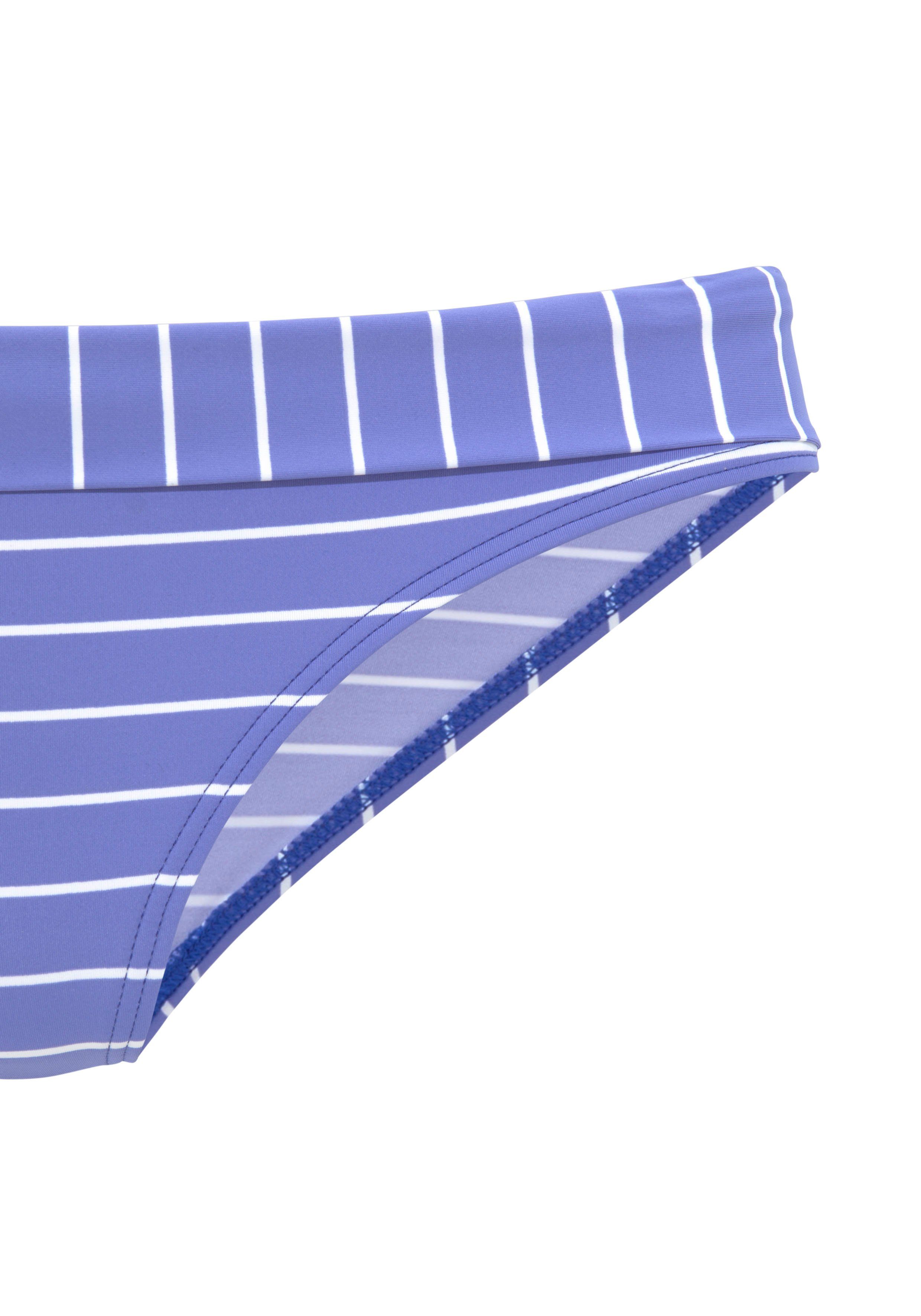blau-creme Vivance Bügel-Bikini Steifen-Design im