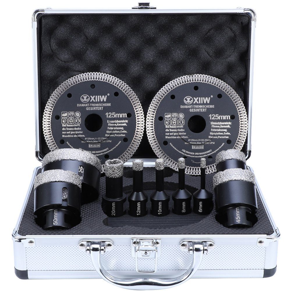 XERSEK Kernbohrer 11tlg Fliesenbohrer Diamant Bohrkrone 6-68mm M14 Für Wink günstig online kaufen