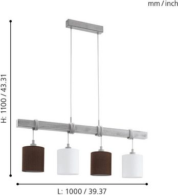 EGLO Pendelleuchte TOWNSHEND 2, ohne Leuchtmittel, Hängeleuchte, Hängelampe
