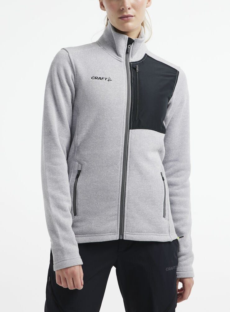 Fleecejacke ADV Explore Heavy (100% rec. Polyester) grau/schwarz Damen