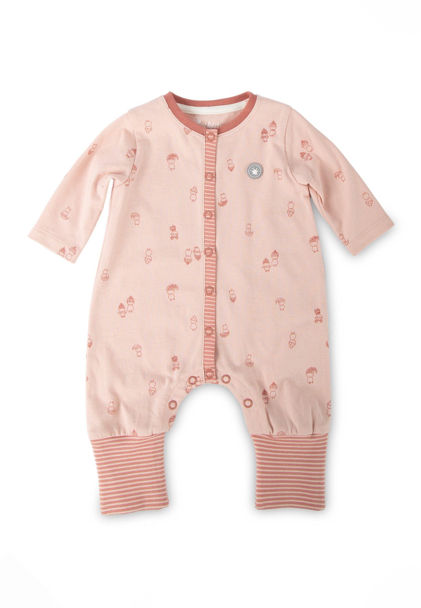 Overall Overall Sigikid (1-tlg) rosa Klappbündchen Baby Einteiler mit