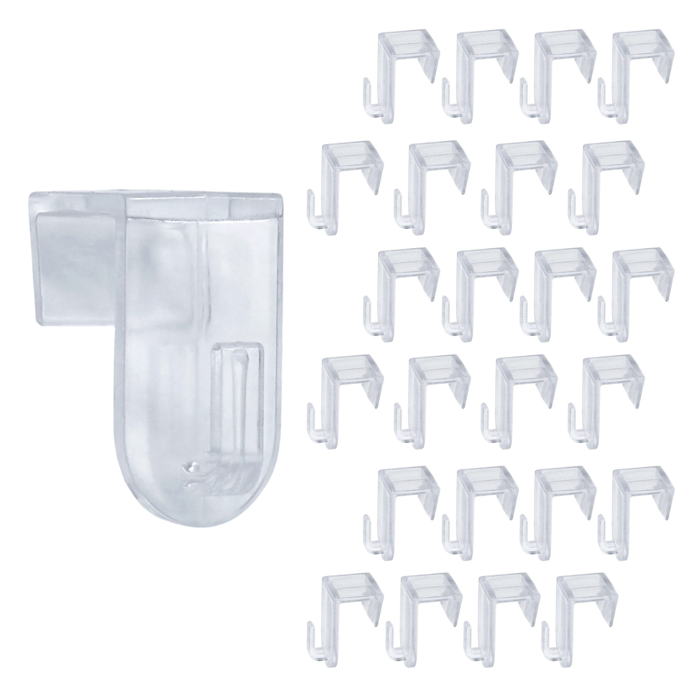 Spetebo Fensterhaken Kunststoff Dekohaken transparent, Fenster mit ca. 18mm, (Anzahl, 1-St., Stück), für alle Rahmen und Kanten