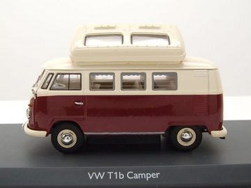 Schuco Modellauto VW T1 Camper Bus Hochstelldach rot beige Modellauto 1:43 Schuco, Maßstab 1:43