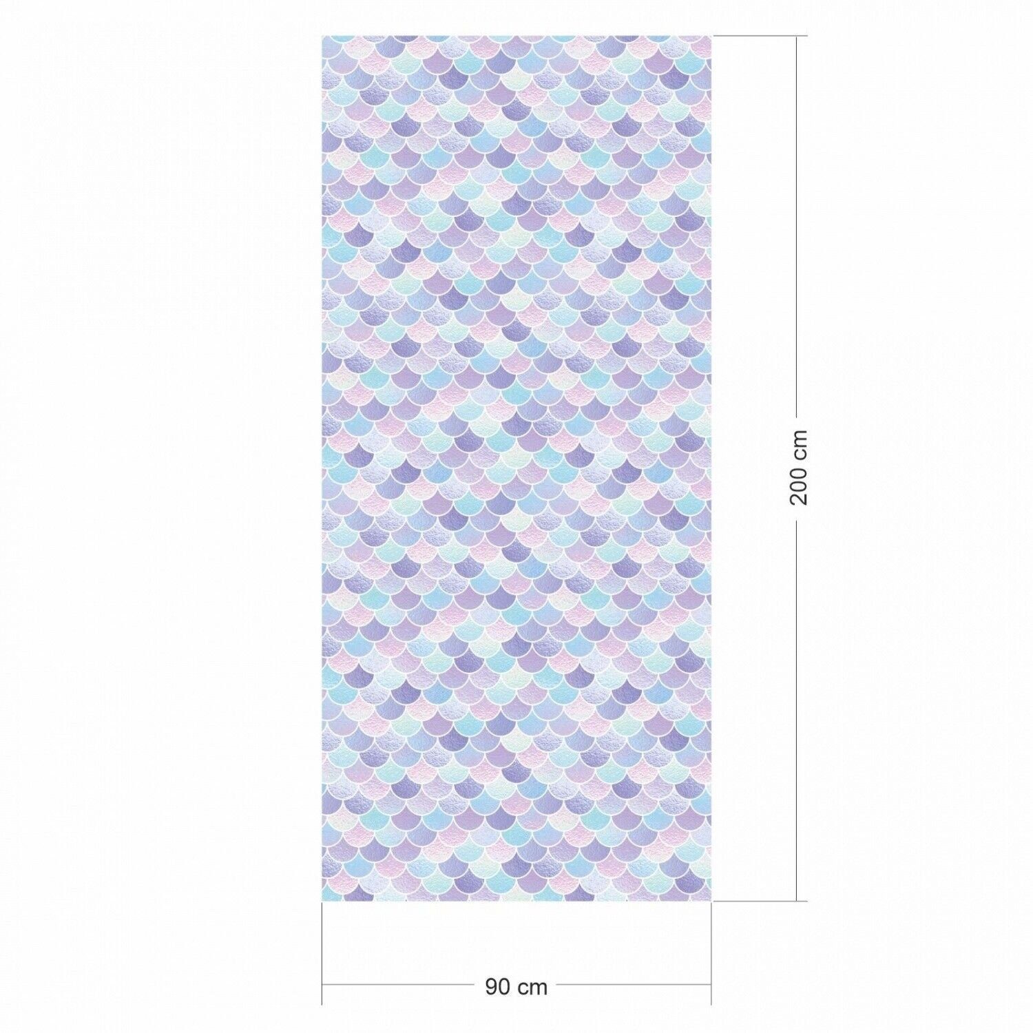 nikima Wandtattoo KF-01 selbstklebende Folie - Meerjungfrau Schuppen (PVC-Folie), 2 x 0,9 m selbstklebende Folie