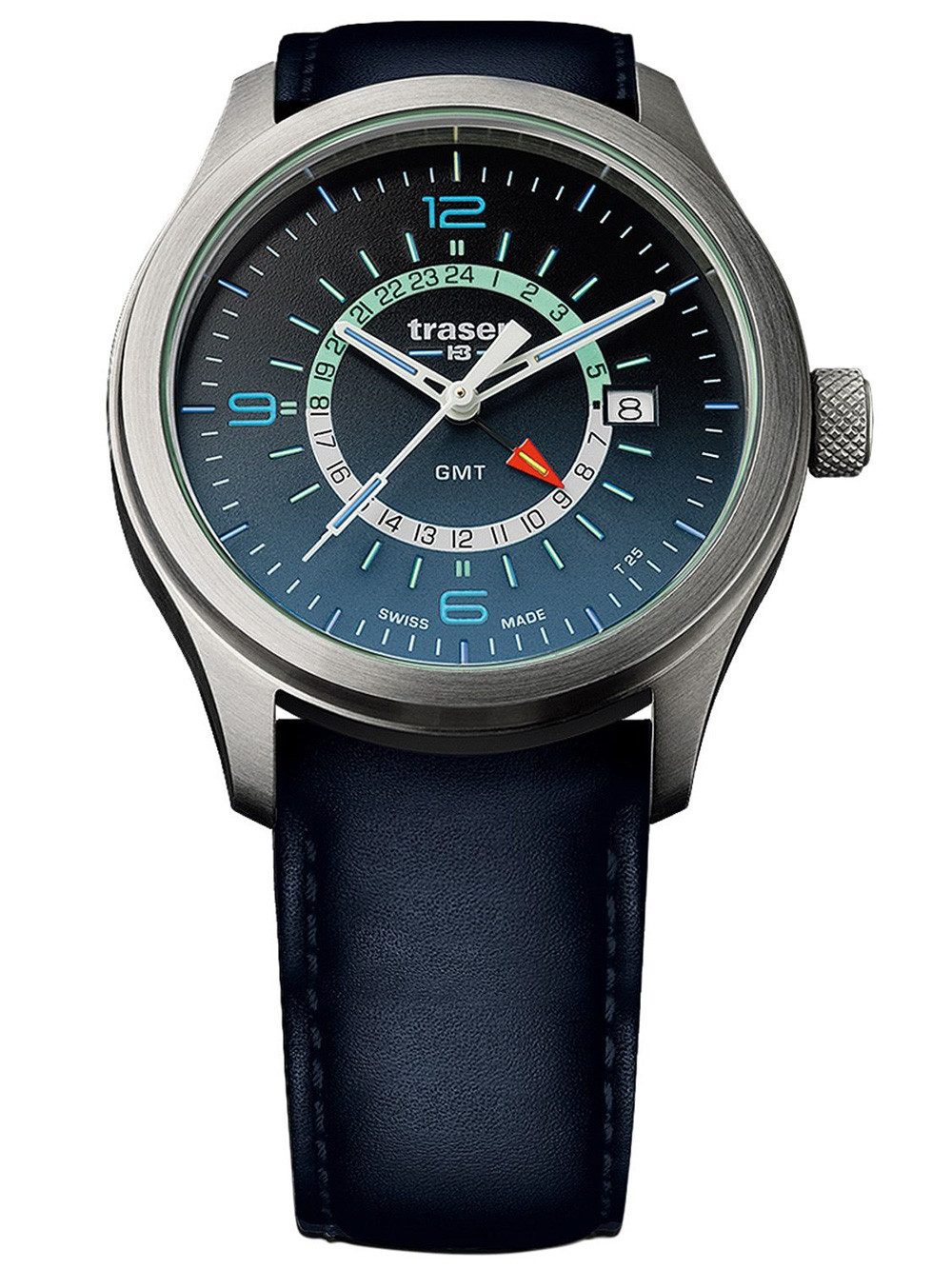 Traser Quarzuhr Traser H3 107035 P59 Aurora GMT Herrenuhr 42mm 10ATM Traser H3 107035 P59 Aurora GMT Herrenuhr 42mm 10ATM