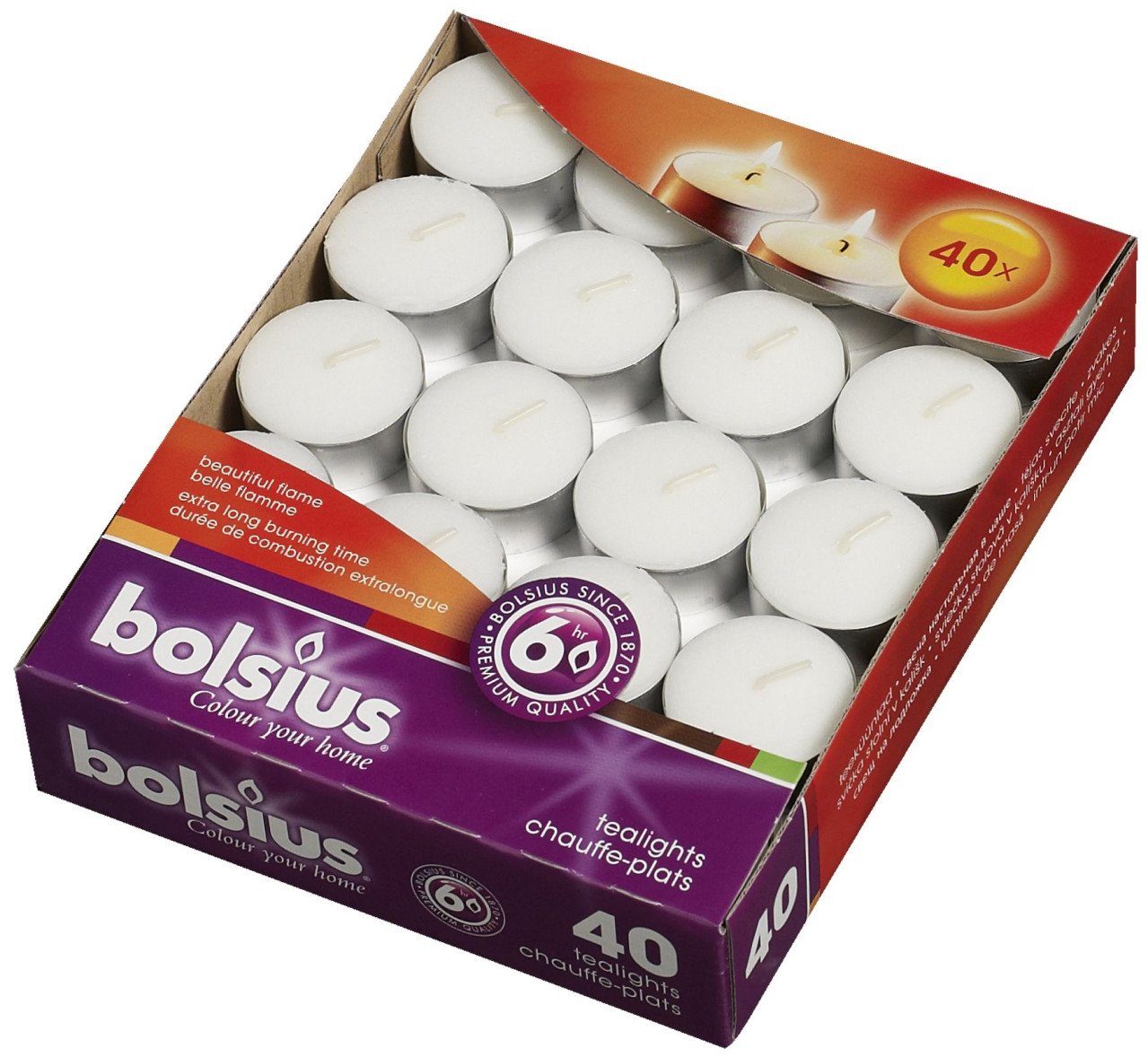 Bolsius Teelicht Bolsius Teelichter weiß, Höhe günstig online kaufen