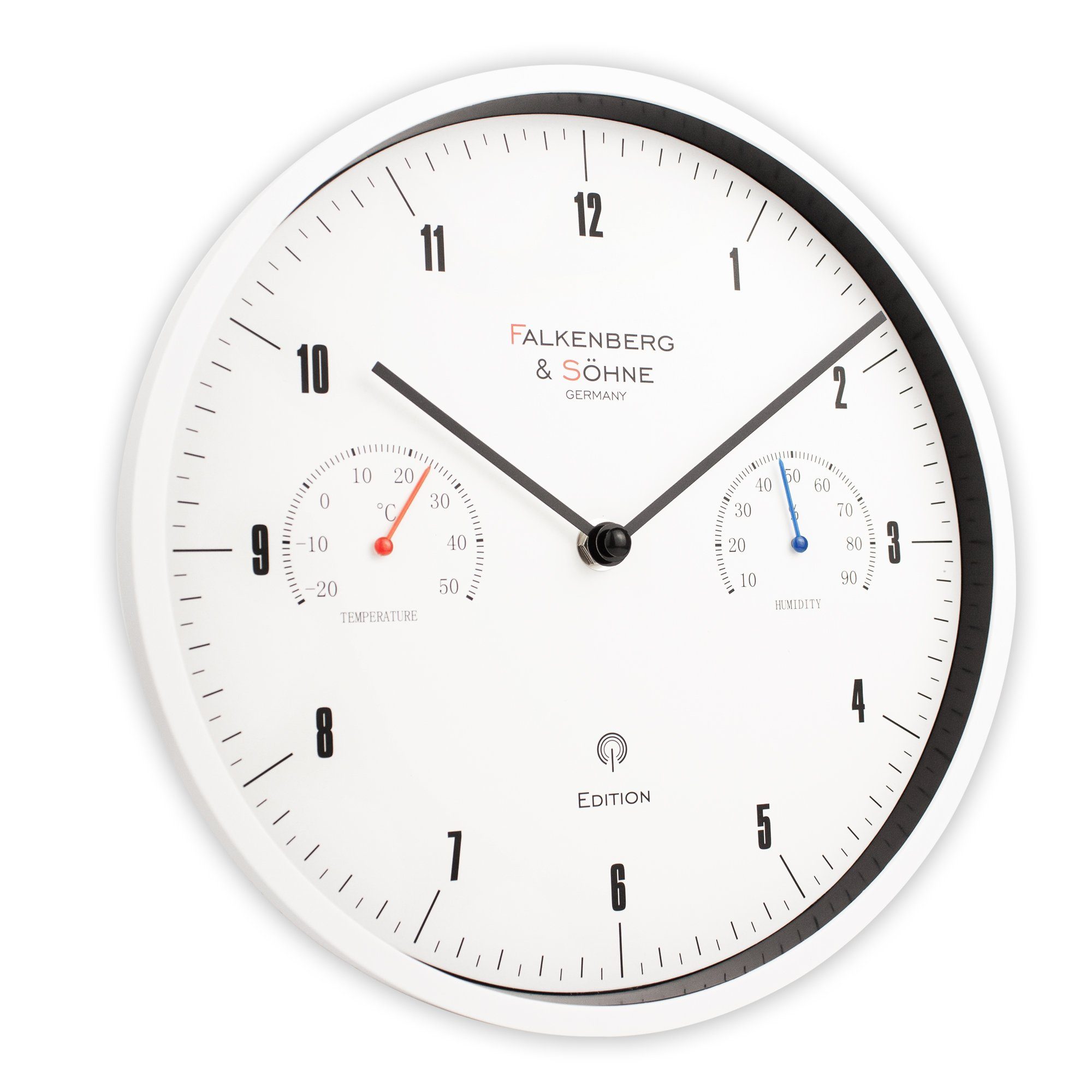 Miraval Funkwanduhr Funkwanduhr 250 mm Thermometer Hygrometer günstig online kaufen