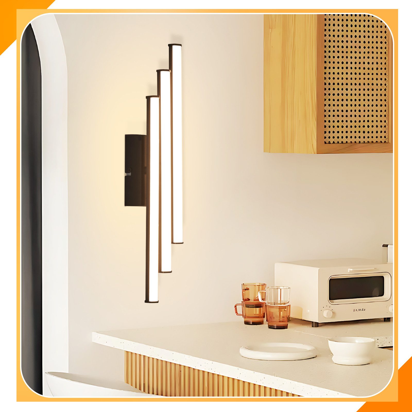 Nettlife LED Wandleuchte Innen Schwarz Modern 6/12/18/27W 3000K Flur Wandbe günstig online kaufen
