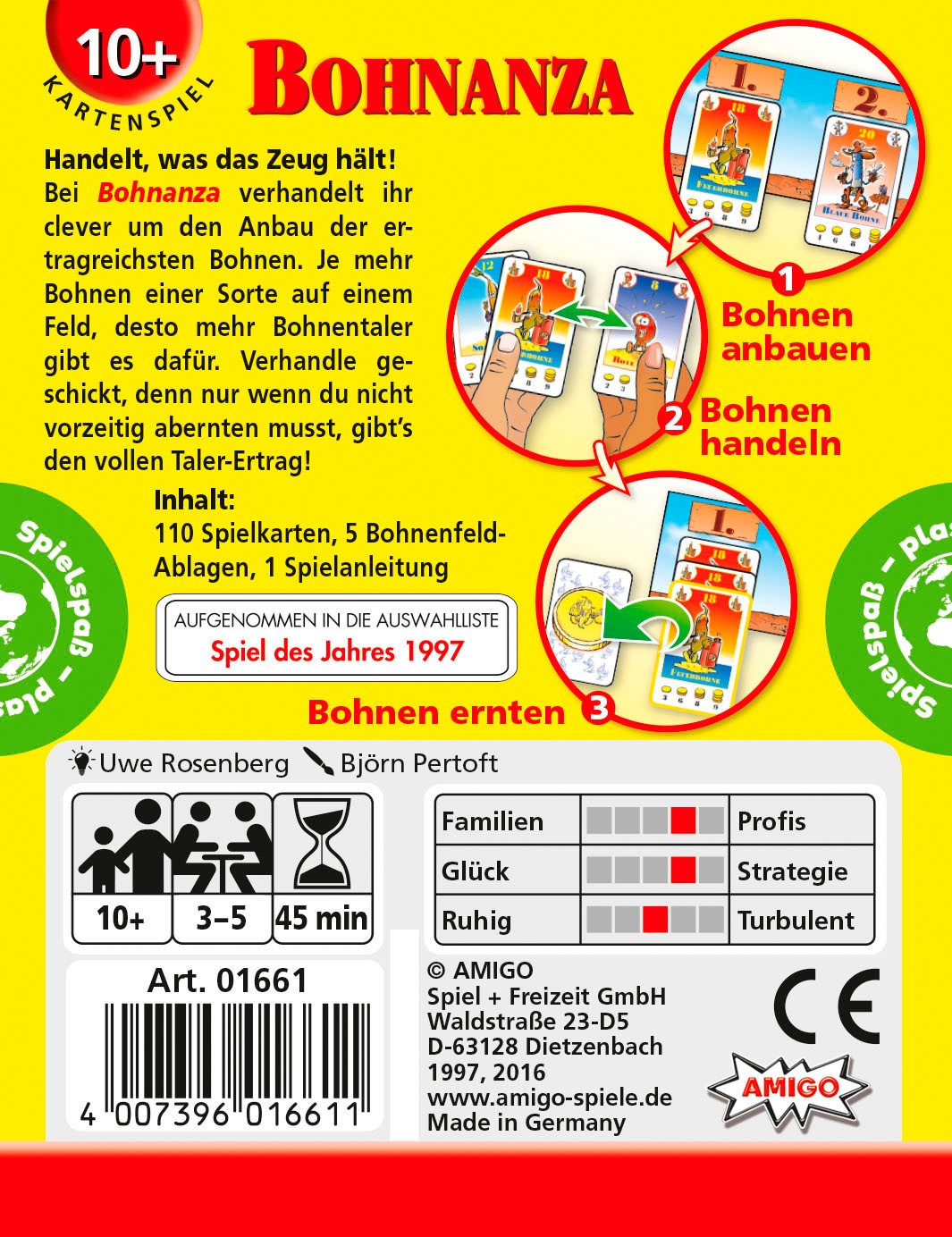 AMIGO Spiel Bohnanza, Familienspiel, Made in Germany