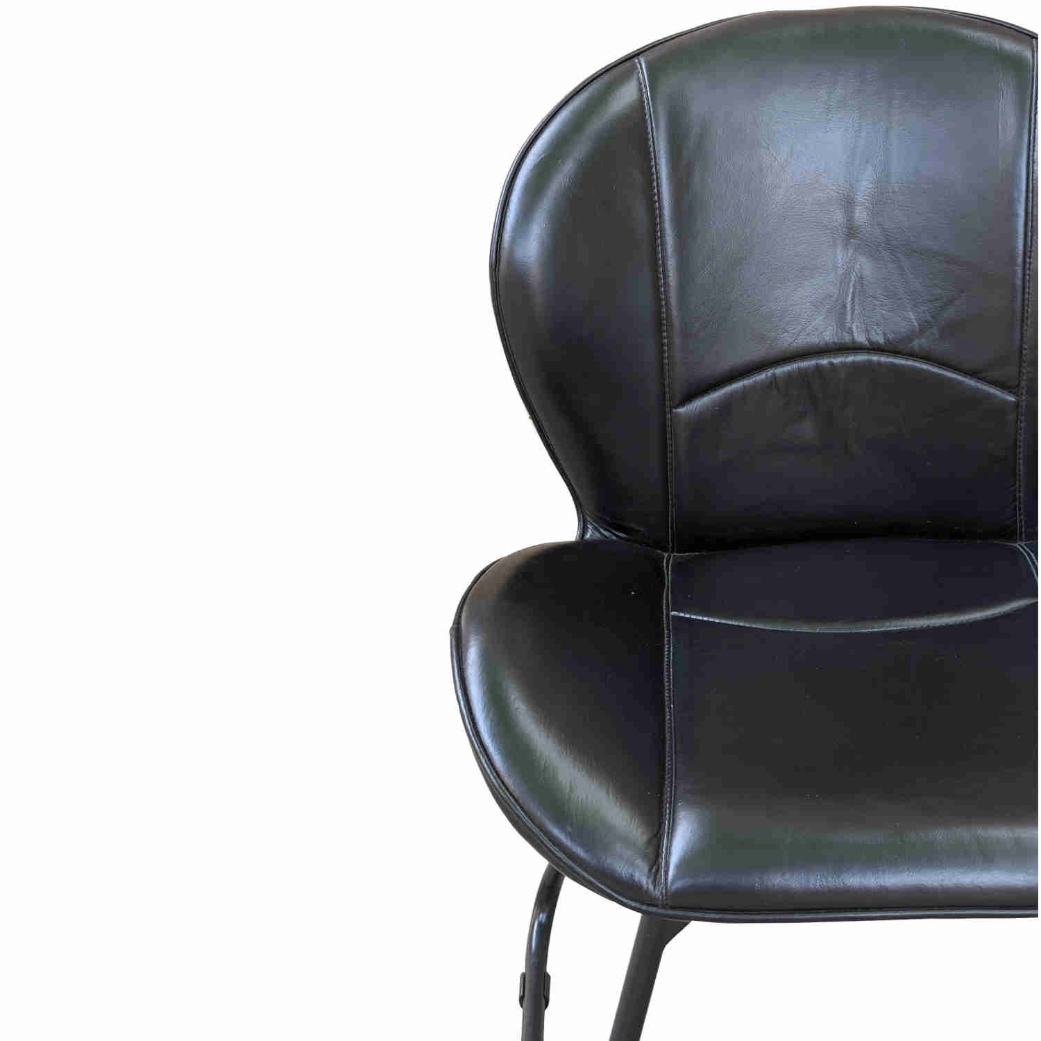 Casa Moro Polsterstuhl Lederstuhl Alessandro Braun in Esszimmerstuhl Leder Stuhl handgefertigt (Retro Beige Echt Schwarz)
