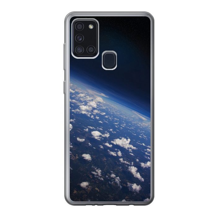 MuchoWow Handyhülle Die Erde aus dem Weltraum Handyhülle Samsung Galaxy A21s Smartphone-Bumper Print Handy