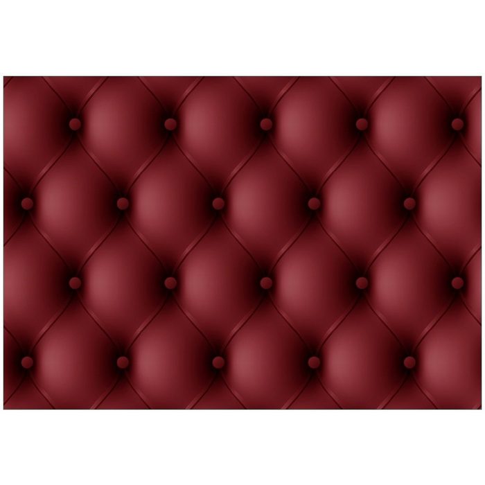 Wallario Vliestapete Rote Ledertür Seidenmatte Oberfläche hochwertiger Digitaldruck in verschiedenen Größen erhältlich