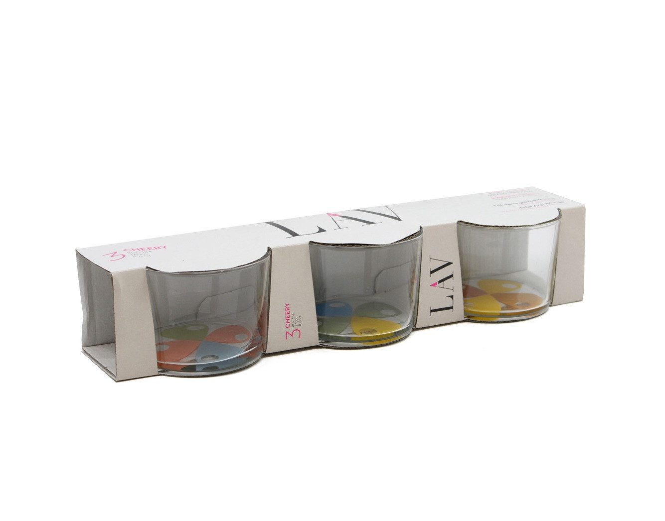 LAV Schale Bodega Cherry Glasschalen, 3er Set, 240 ml, vielseitig einsetzbar, Glas, (3-tlg), 3-teilig, 240 ml, Spülmaschinengeeignet