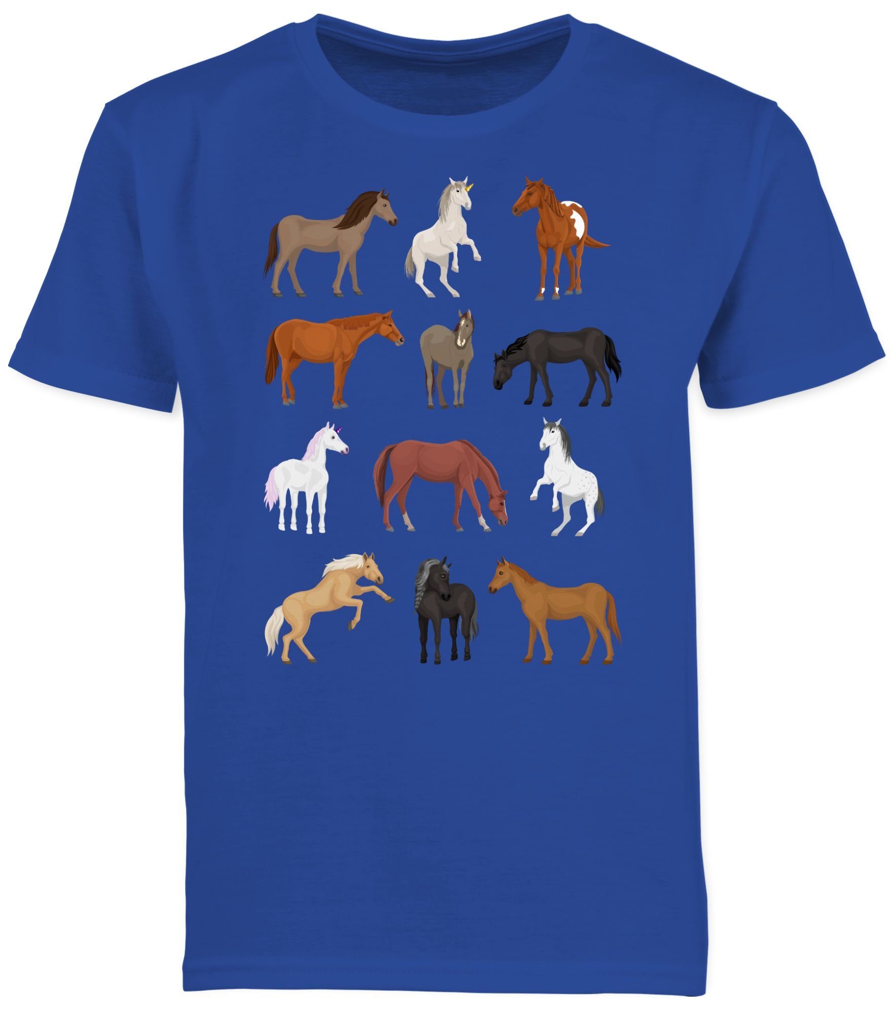 Shirtracer T-Shirt Pferde Reihe (1-tlg) Tiermotiv Animal Print
