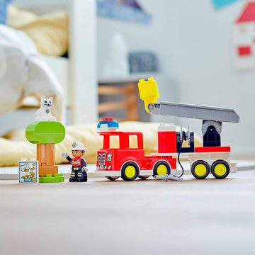 LEGO® Konstruktionsspielsteine Feuerwehrauto (10969), LEGO® DUPLO, (21 St), mit Sirene und Licht; Made in Europe