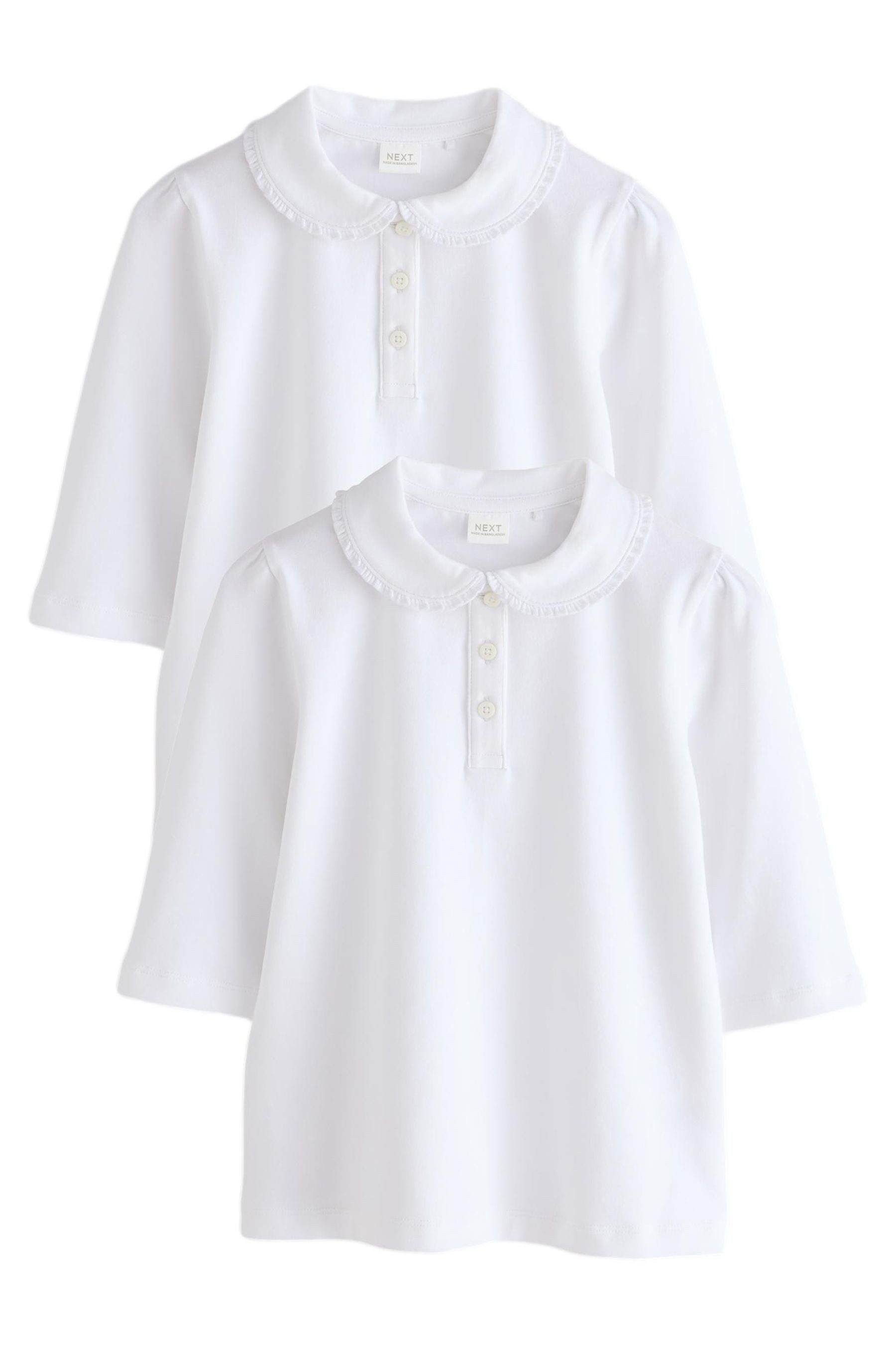Next Poloshirt 2 Poloshirts für Mädchen aus Baumwollstretch (2-tlg)