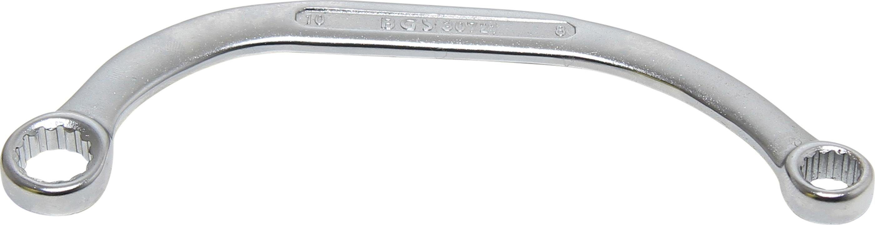 BGS technic Ringschlüssel C-Form Doppel-Ringschlüssel Zwölfkant, SW 8 x 10 mm