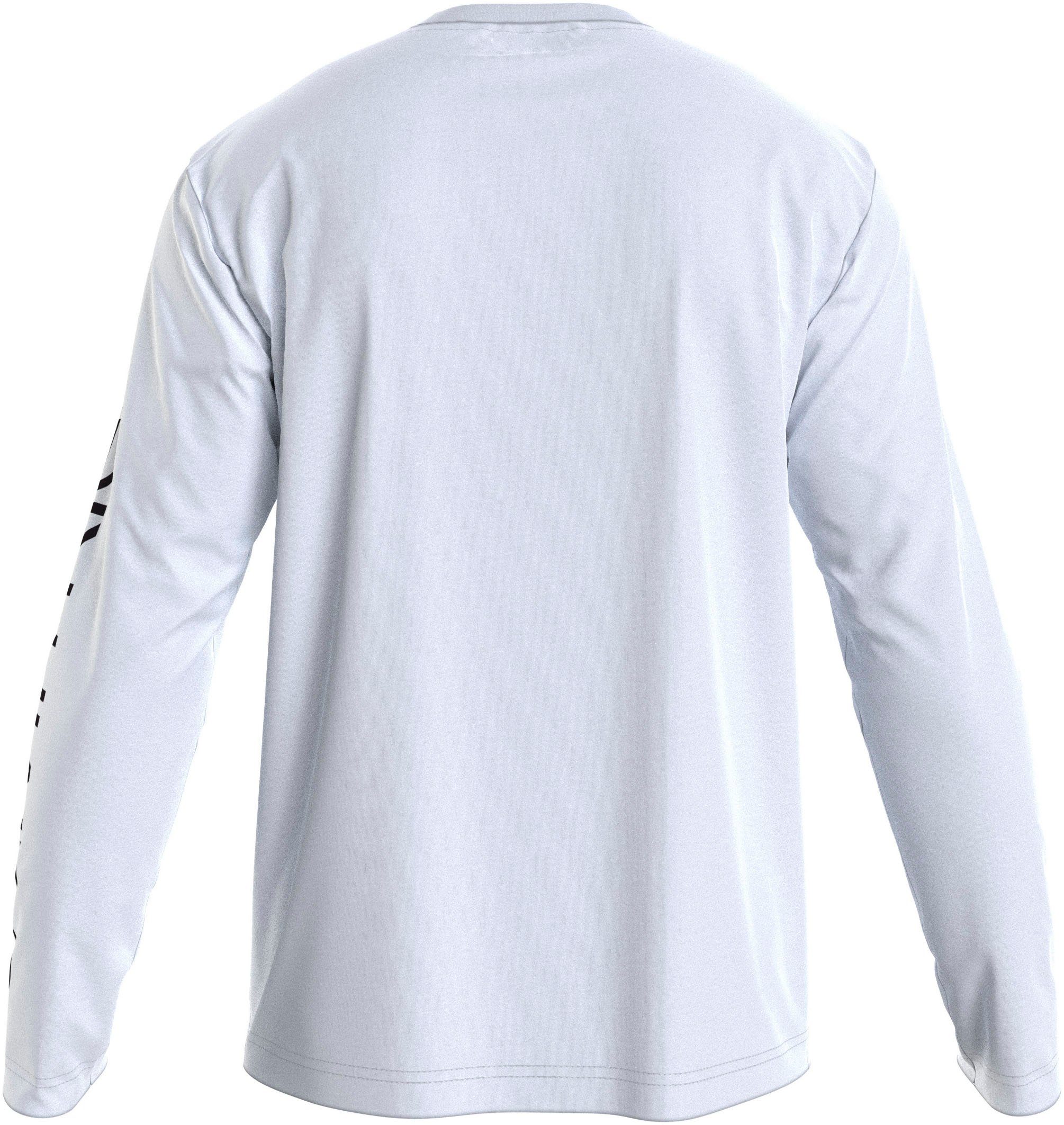 Calvin Klein Langarmshirt HERO SLEEVE LOGO LS T-SHIRT mit Markenlabel Bright White | Rundhalsshirts